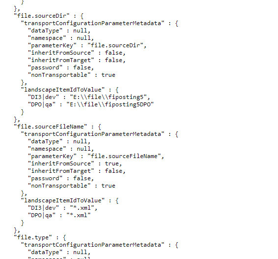transport configuration tracked object in the ticket payload part