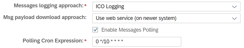 pi message log parameters