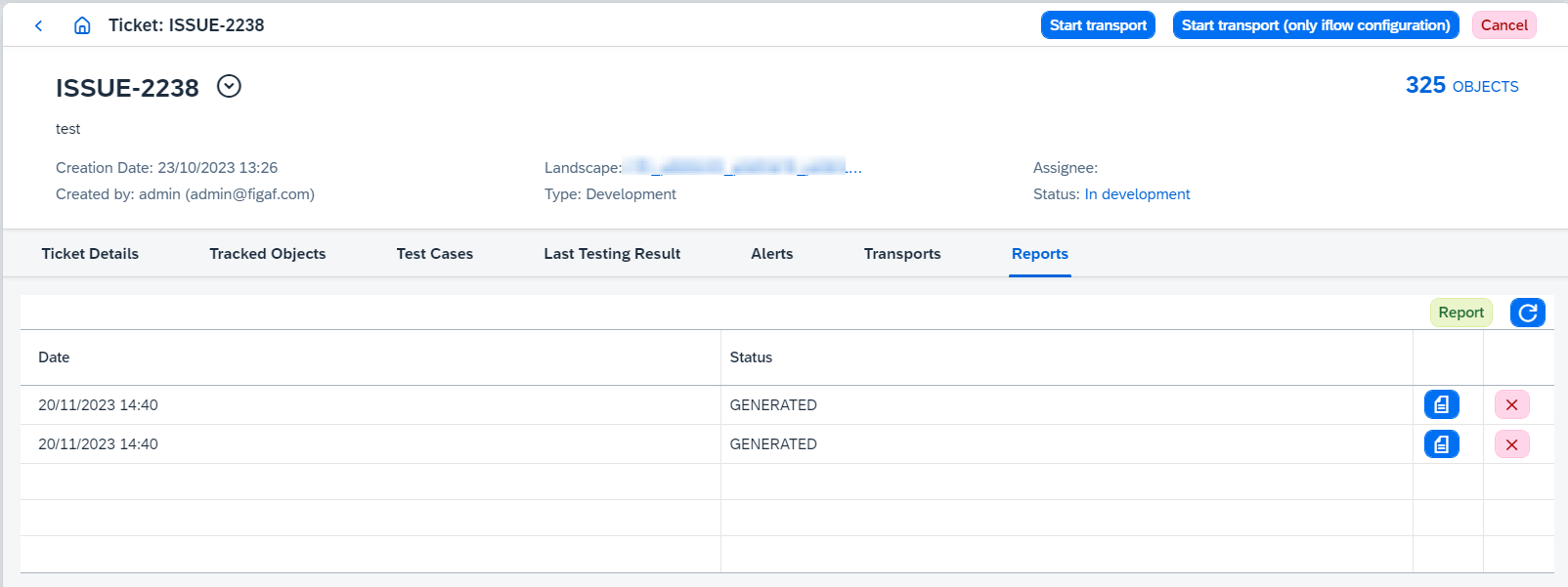 ticket reports