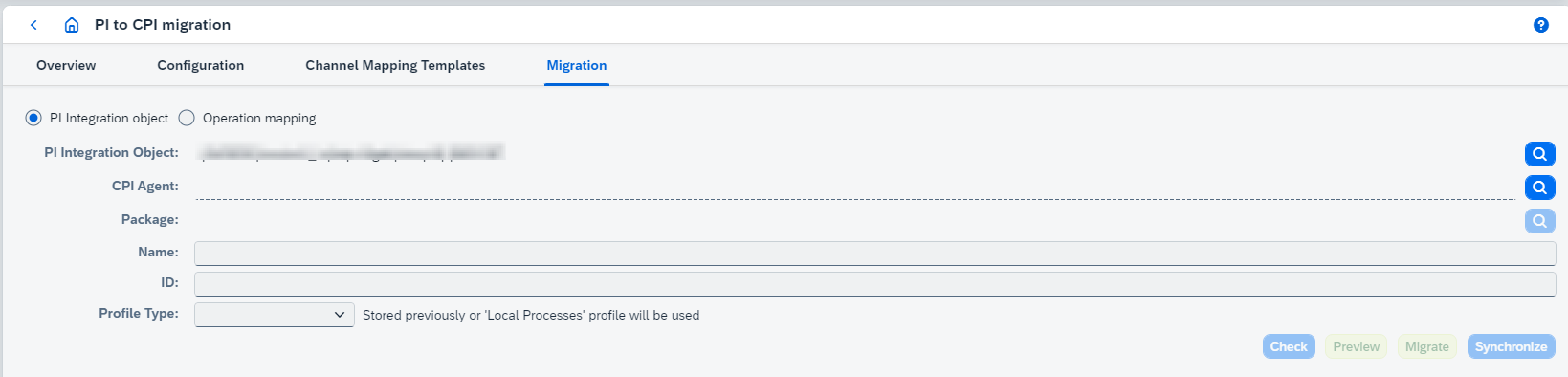 migration with predefined data