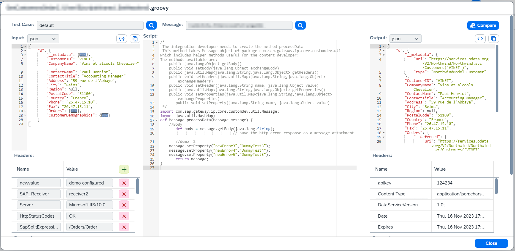 script ide dialog