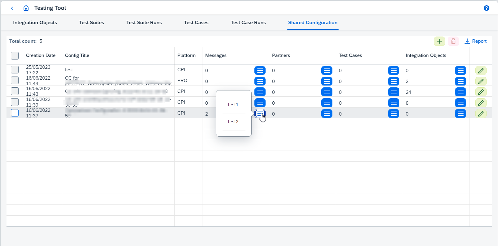 comparison configuration