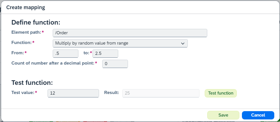 create mapping random ex