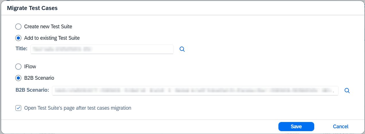 migrate test case to b2b sceanrio